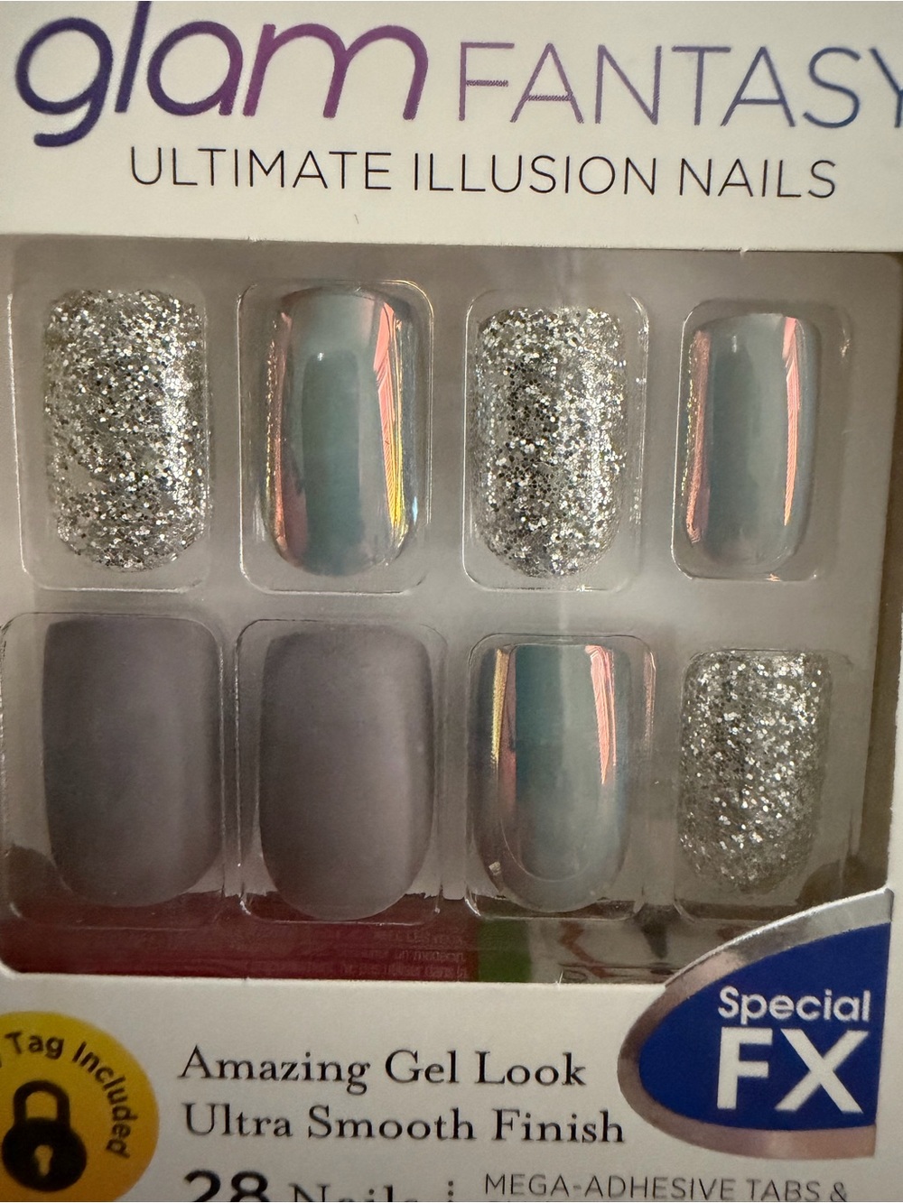 **NWT** Silver & Gray Ultimate Illusion Nails -